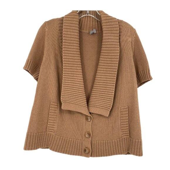 Caslon Sweaters - Caslon Tan Short Sleeve Cardigan | Cozy & Versatile